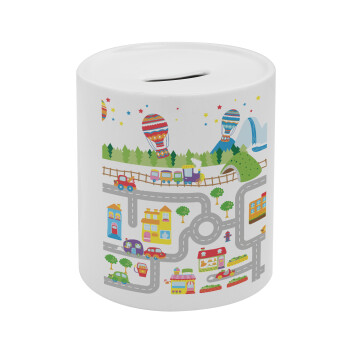 City road track maps, Κουμπαράς πορσελάνης με τάπα