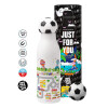 Soccer Metal mug thermos, double wall, 550ml