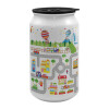Κούπα ταξιδιού μεταλλική με καπάκι (tin-can) 500ml