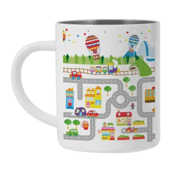 City road track maps, Mug Stainless steel double wall 300ml