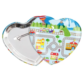 City road track maps, Κονκάρδα παραμάνα καρδιά (57x52mm)