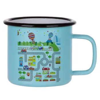 City road track maps, Κούπα Μεταλλική εμαγιέ ΜΑΤ σιέλ 360ml