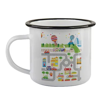 City road track maps, Κούπα εμαγιέ με μαύρο χείλος 360ml