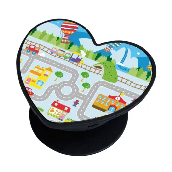City road track maps, Phone Holders Stand  καρδιά Μαύρο Βάση Στήριξης Κινητού στο Χέρι