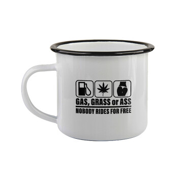 Gas, Grass or Ass, Κούπα εμαγιέ με μαύρο χείλος 360ml