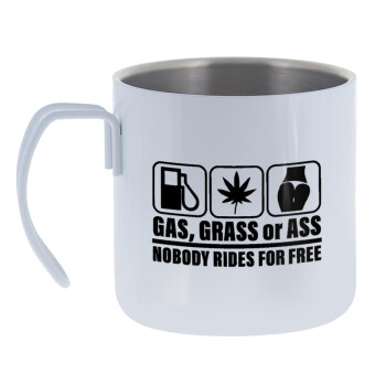 Gas, Grass or Ass, Mug Stainless steel double wall 400ml