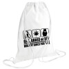 Τσάντα πλάτης πουγκί GYMBAG λευκή (28x40cm)