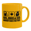 Ceramic coffee mug yellow, 330ml