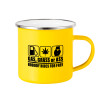 Yellow Enamel Metallic Cup 360ml