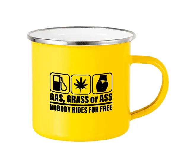 Gas — Yellow Enamel Metallic Cup 360ml