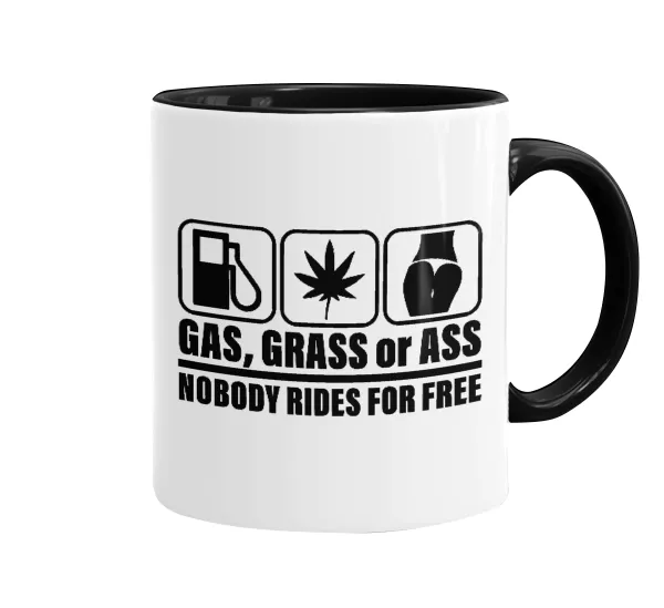 Gas — Mug colored black, ceramic, 330ml