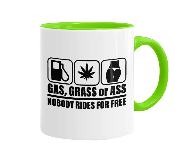 Gas — Mug colored light green, ceramic, 330ml