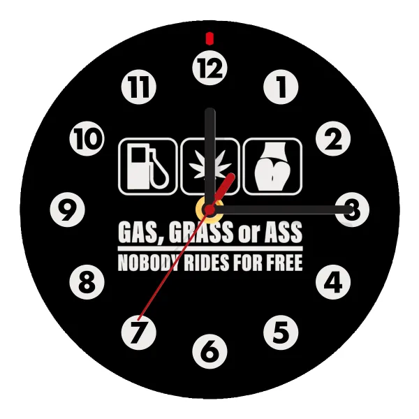 Gas — Wooden wall clock (20cm)
