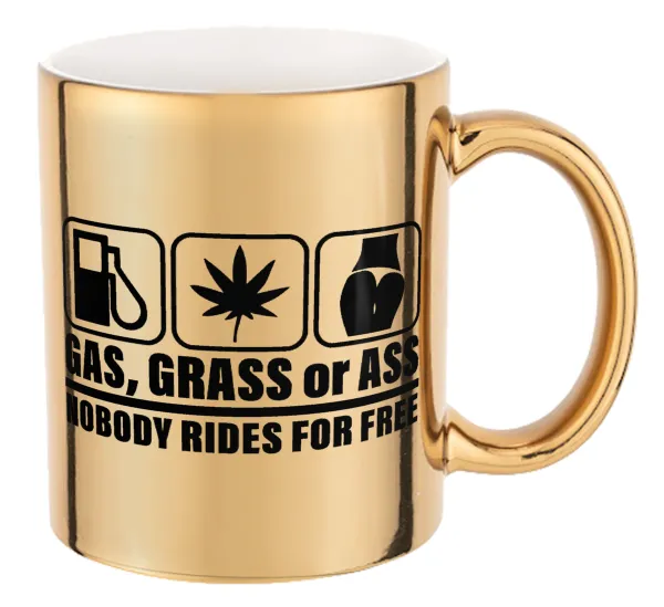 Gas — Mug ceramic, gold mirror, 330ml