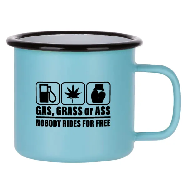 Gas — Κούπα Μεταλλική εμαγιέ ΜΑΤ σιέλ 360ml