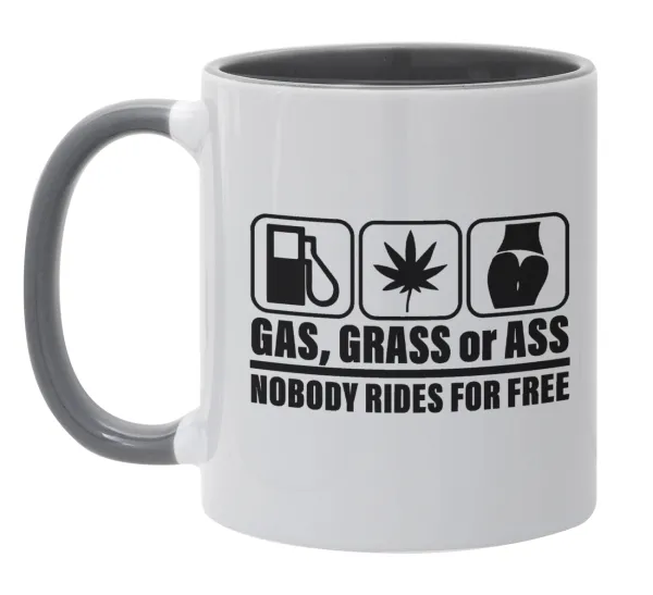Gas — Κούπα χρωματιστή γκρι, κεραμική, 330ml