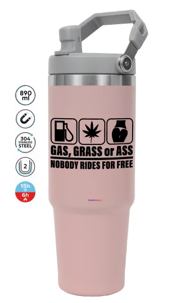 Gas — PINK Travel Tumbler with Handle 890ml