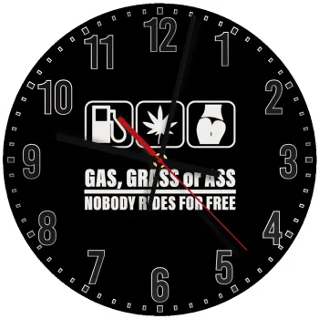 Gas, Grass or Ass, Ρολόι τοίχου ξύλινο (30cm)