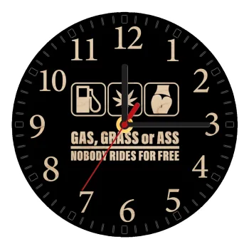 Gas, Grass or Ass, Ρολόι τοίχου ξύλινο plywood (20cm)