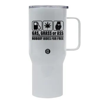 Gas, Grass or Ass, Mega Stainless steel Tumbler with lid, double wall 750L