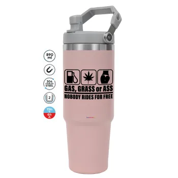 Gas, Grass or Ass, ΡΟΖ χρώματος Θερμός Ανοξείδωτο 890ml (30oz) με χερούλι