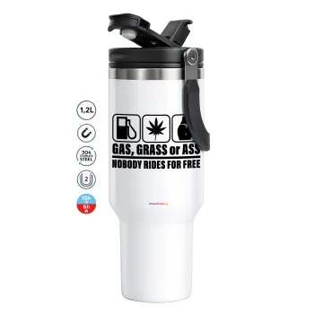 Gas, Grass or Ass, Mega Tumbler με καπάκι, διπλού τοιχώματος (θερμό) 1,2L
