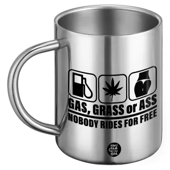 Gas, Grass or Ass, BIG Mug Stainless steel double wall (450ml)