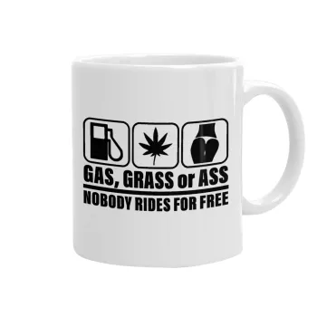 Gas, Grass or Ass, Κούπα, κεραμική, 330ml