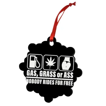 Gas, Grass or Ass, Στολίδι Χριστουγεννιάτικο στολίδι snowflake ξύλινο 7.5cm
