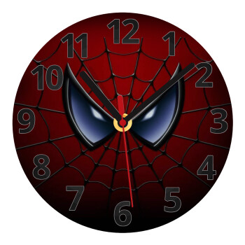 Spiderman mask, Ρολόι τοίχου γυάλινο (20cm)