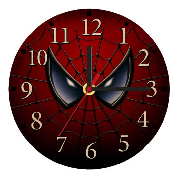 Spiderman mask, Ρολόι τοίχου ξύλινο plywood (20cm)