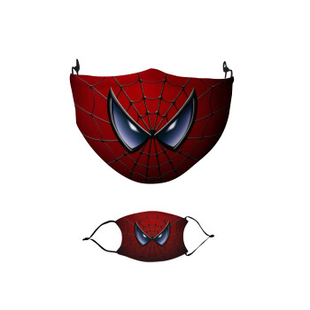 Spiderman mask, Μάσκα υφασμάτινη παιδική πολλαπλών στρώσεων με υποδοχή φίλτρου