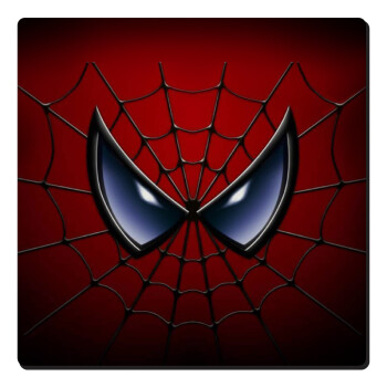 Spiderman mask, Τετράγωνο μαγνητάκι ξύλινο 6x6cm
