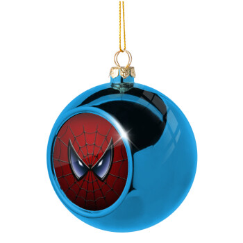 Spiderman mask, Χριστουγεννιάτικη μπάλα δένδρου Μπλε 8cm