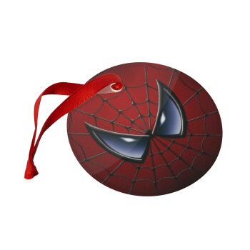 Spiderman mask, Χριστουγεννιάτικο στολίδι γυάλινο 9cm
