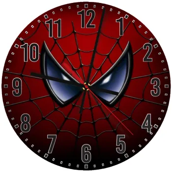Spiderman mask, Ρολόι τοίχου ξύλινο (30cm)