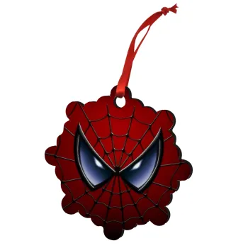 Spiderman mask, Στολίδι Χριστουγεννιάτικο στολίδι snowflake ξύλινο 7.5cm