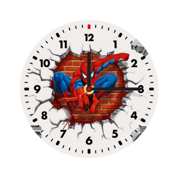 Spiderman wall, Ρολόι τοίχου ξύλινο (20cm)
