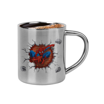 Spiderman wall, Double-wall metal cup for espresso (220ml)