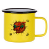 Metallic enamel MATT Yellow cup 360ml