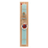Easter Set, wooden keychain & aromatic flat Easter candle (30cm) (TURQUOISE)