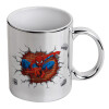 Mug ceramic, silver mirror, 330ml