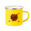 Yellow Enamel Metallic Cup 360ml