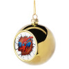 Golden Christmas tree ball ornament 8cm