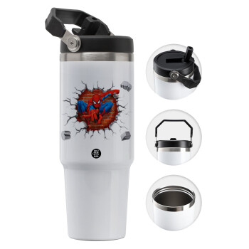 Spiderman wall, 30oz stainless Steel Tumbler with Handle