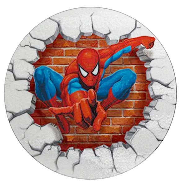 Spiderman wall — Επιφάνεια κοπής γυάλινη στρογγυλή (30cm)