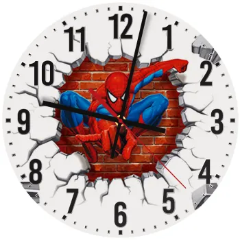 Spiderman wall, Ρολόι τοίχου ξύλινο (30cm)