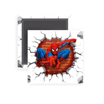 Spiderman wall, Μαγνητάκι ψυγείου τετράγωνο διάστασης 5x5cm