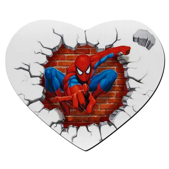 Spiderman wall, Mousepad καρδιά 23x20cm