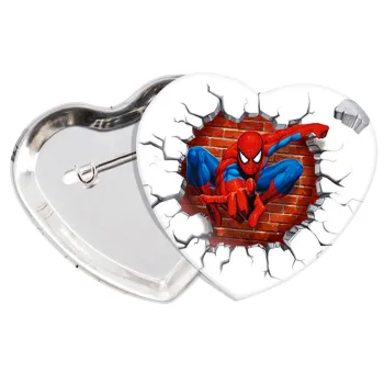 Spiderman wall, Κονκάρδα παραμάνα καρδιά (57x52mm)